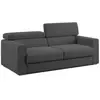 Image de Canapé avec pouf amovible 188 cm anthracite