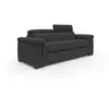Image de Canapé convertible matelas h18 220 cm noir