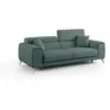 Image de Canapé avec assises coulissantes en tissu 185 cm vert