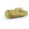 Image de Canapé avec assises coulissantes en tissu 185 cm jaune