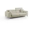 Image de Canapé avec assises coulissantes en tissu 215 cm crème