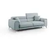 Image de Canapé avec assises coulissantes en tissu 215 cm bleu pastel
