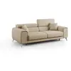 Image de Canapé avec assises coulissantes en tissu 215 cm camel