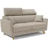 Image de Canapé convertible avec têtières réglables 180 cm beige