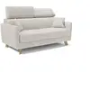 Image de Canapé convertible avec têtières réglables 180 cm blanc