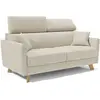 Image de Canapé convertible avec têtières réglables 200 cm blanc