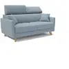 Image de Canapé convertible avec têtières réglables 200 cm bleu