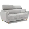 Image de Canapé convertible avec têtières réglables 200 cm gris