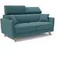 Image de Canapé convertible avec têtières réglables 200 cm vert