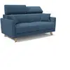 Image de Canapé convertible avec têtières réglables 200 cm bleu