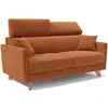Image de Canapé convertible avec têtières réglables 200 cm orange
