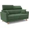 Image de Canapé convertible avec têtières réglables 200 cm vert