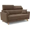 Image de Canapé convertible avec têtières réglables 200 cm brun