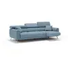 Image de Canapé 3 assises extensibles en tissu imperméable 244 cm bleu pastel