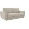 Image de Canapé convertible déhoussable et matelas h18 cm 222 cm blanc