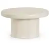 Image de Table basse de salon ronde en bois de manguier d75 beige