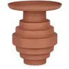 Image de Table basse ronde design en métal d36 marron terracotta