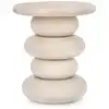Image de Table d'appoint ronde en bois crème d40