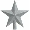 Image de Cime pour sapin de Noël en plastique gris argenté, H 19 cm