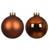Image de Ensemble de 16 boules de Noël en verre orange foncé, Ø 8 cm