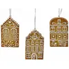 Image de Ensemble de 3 pendentifs de Noël en forme de maison en polyrésine