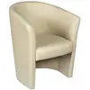 Image de Fauteuil en similcuir beige 64x63 cm