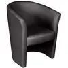 Image de Fauteuil en similcuir noir 64x63 cm