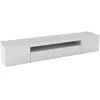 Image de Meuble TV effet bois blanc brillant 200x40 cm