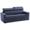 Image de Canapé lit 2 places en tissu bleu 180x95 cm