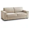 Image de Canapé lit 2 places en tissu beige 200x95 cm