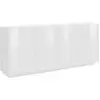 Image de Buffet effet bois blanc brillant 200x43 cm