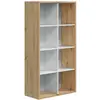 Image de Bibliothèque effet bois beige, blanc 71x33 cm