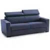Image de Sofa fixe 3 places en tissu bleu 220x95 cm
