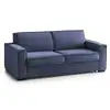 Image de Canapé lit 2 places en tissu bleu 180x95h90 cm