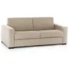 Image de Canapé lit 2 places en tissu beige 200x95h90 cm