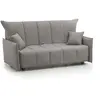 Image de Canapé lit 3 places en tissu gris 165x90h85 cm