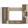 Image de Meuble tv effet bois beige, blanc 126x42 cm