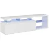Image de Meuble tv effet bois blanc brillant 150x41 cm