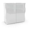 Image de Buffet effet bois blanc brillant 90x40 cm