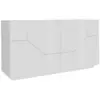 Image de Buffet effet bois blanc brillant 200x43h86 cm