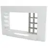 Image de Meuble tv effet bois blanc brillant et ciment 290x40h192 cm
