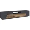 Image de Meuble tv effet bois beige, ardoise 220x43h46 cm