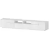 Image de Meuble tv bois noble, blanc brillant