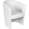 Image de Fauteuil en similcuir blanc 64x63 cm