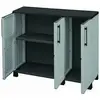 Image de Armoire d'extérieur gris clair, noir 102x37h90 cm