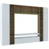 Image de Meuble TV en Bois Noble Blanc Brillant