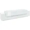 Image de Meuble tv effet bois blanc brillant 218x45h52 cm
