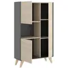 Image de Buffet effet bois beige, anthracite 81x43 cm