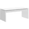 Image de Table basse effet bois blanc 110x50 cm