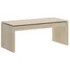 Image de Table basse effet bois beige 110x50 cm